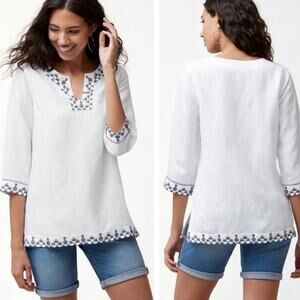 Tommy Bahama Prim Pina Embroidered Tunic Women’s Size XL